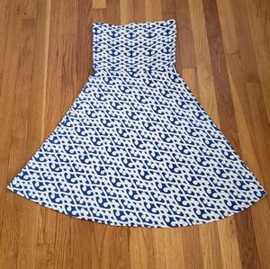 Ann Taylor Blue Summer Strapless Dress